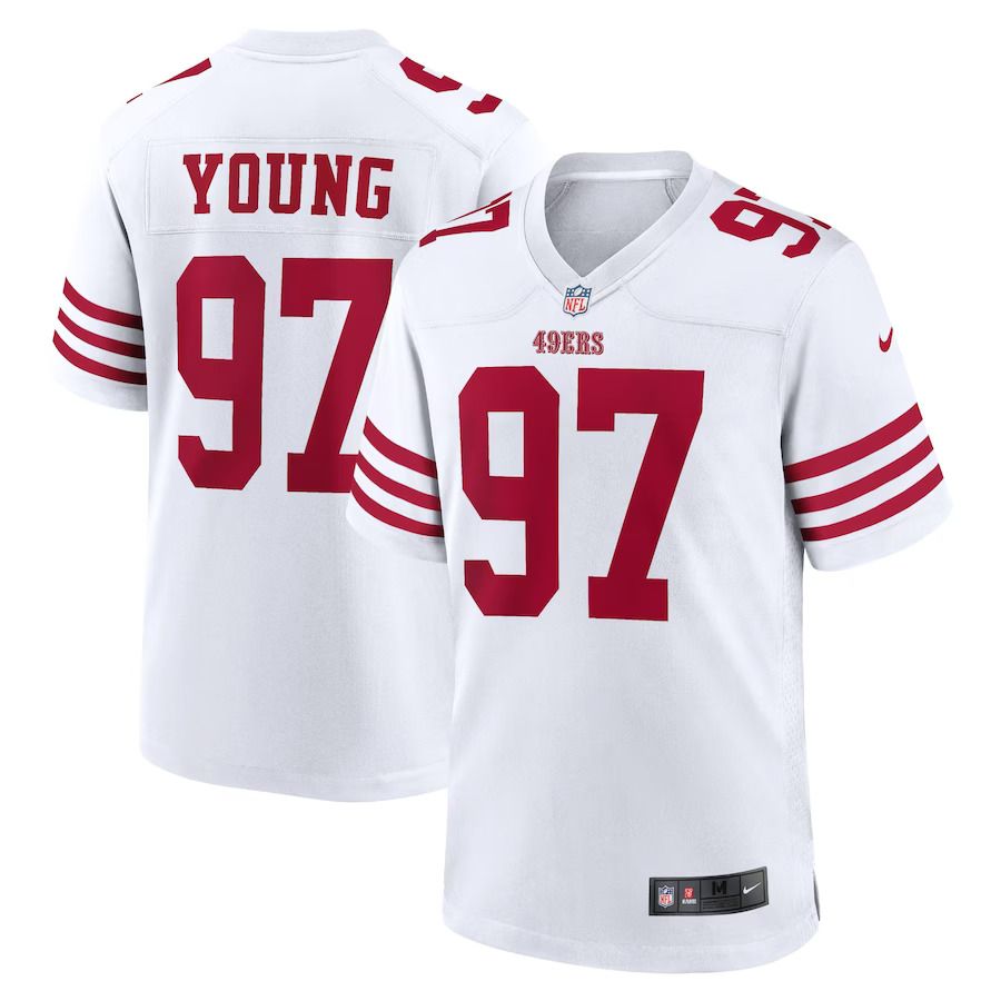 Men San Francisco 49ers #97 Bryant Young Nike White Retired Player Game NFL Jersey->customized nfl jersey->Custom Jersey